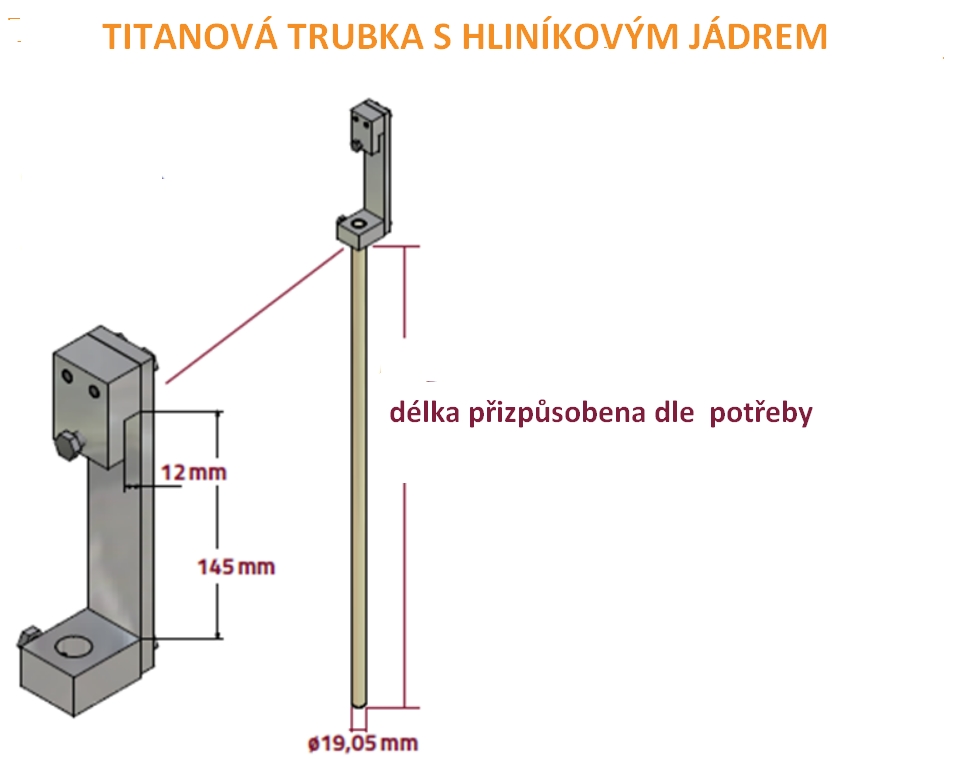 titanová trubka s hliníkem